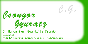 csongor gyuratz business card